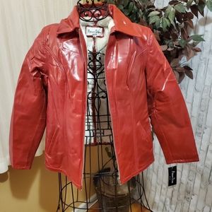Albert Duke Red Genuine Leather Jacket